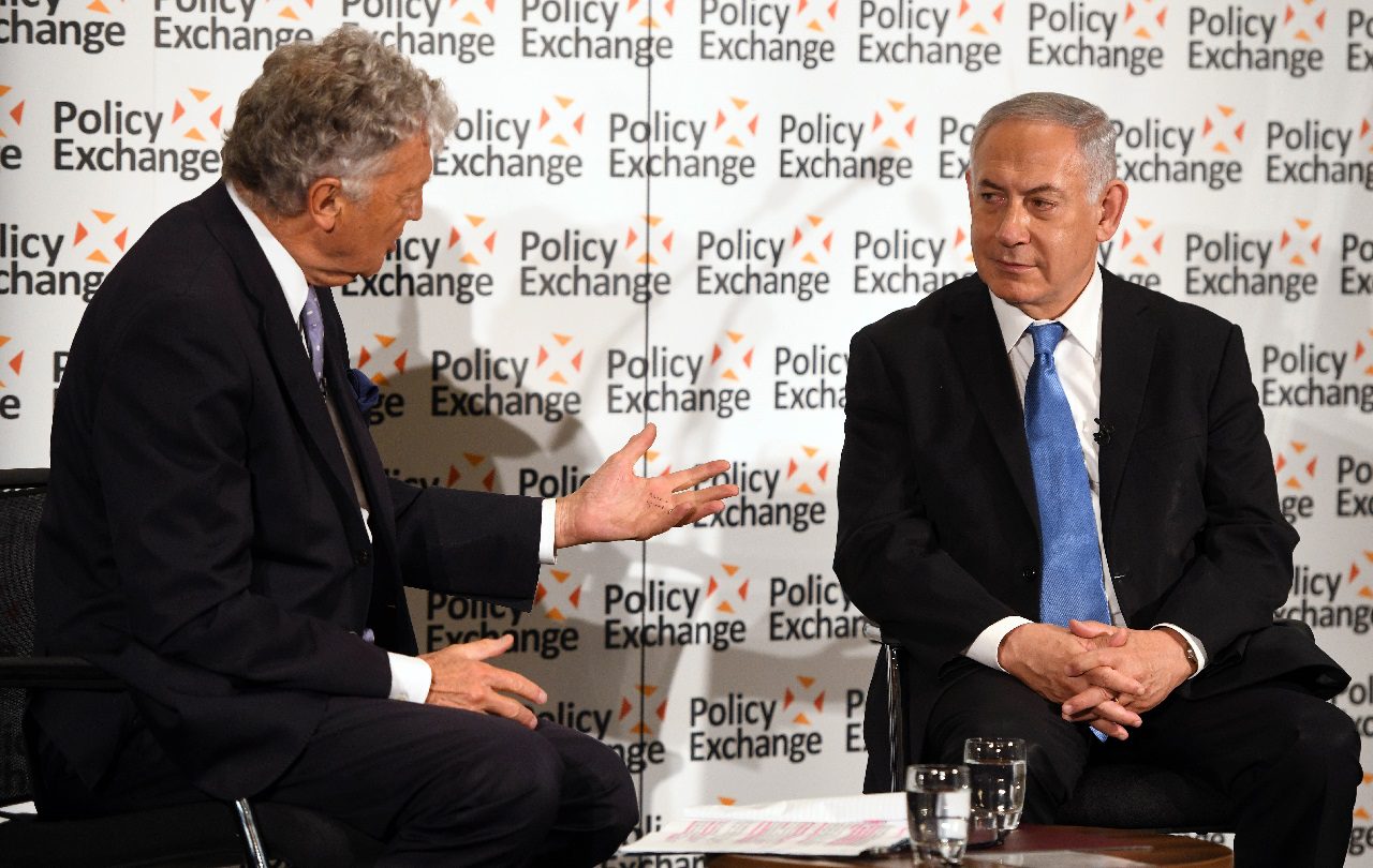Benjamin Netanyahu in conversation with William Shawcross