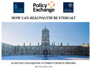 John Bew speaks at joint Policy Exchange-McDonald Centre symposium in Oxford on the ‘Ethics of Realpolitik’