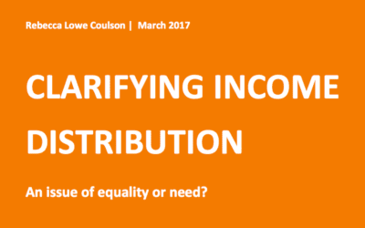 Clarifying Income Distribution: An Issue of Equality or Need?