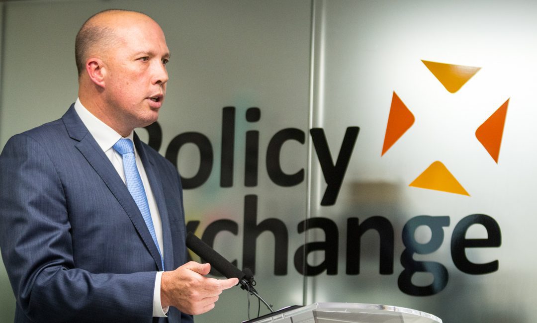 Policy Exchange hosts a speech by the Hon Peter Dutton MP, Australian Minister for Immigration and Border Protection