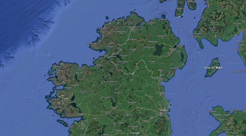Ireland and Northern Ireland map