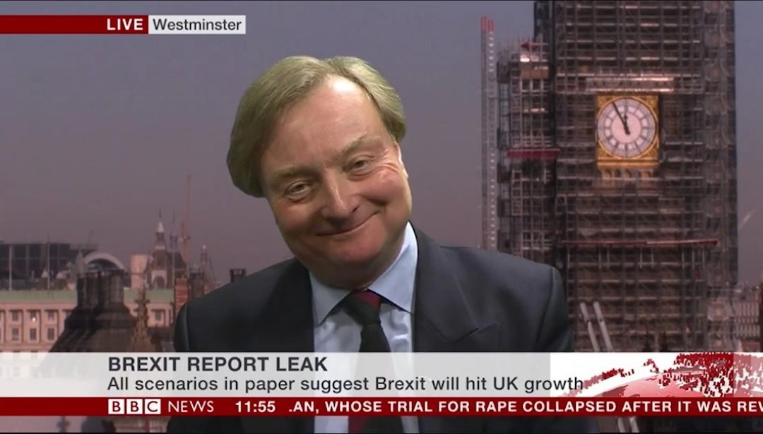 Warwick Lightfoot discusses Brexit report on BBC news