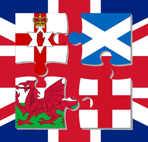 UK flags jigsaw
